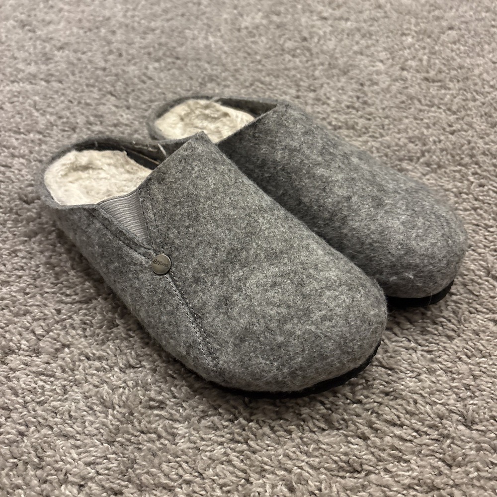 Hot Cakes Wooly Clog Gray with Fur Lining Wool Size 11M Slides House Slipper
